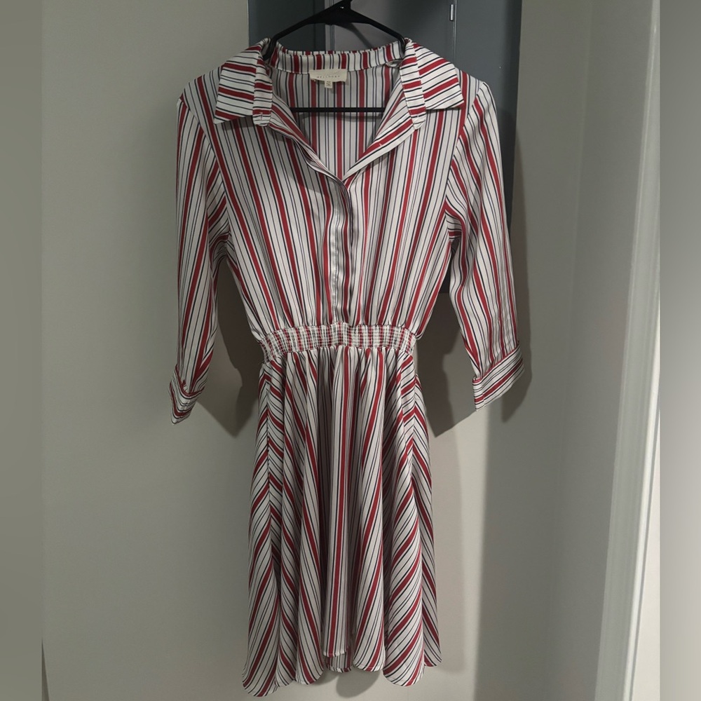 Red White and Blue Size XS fit n flare long sleeve dress